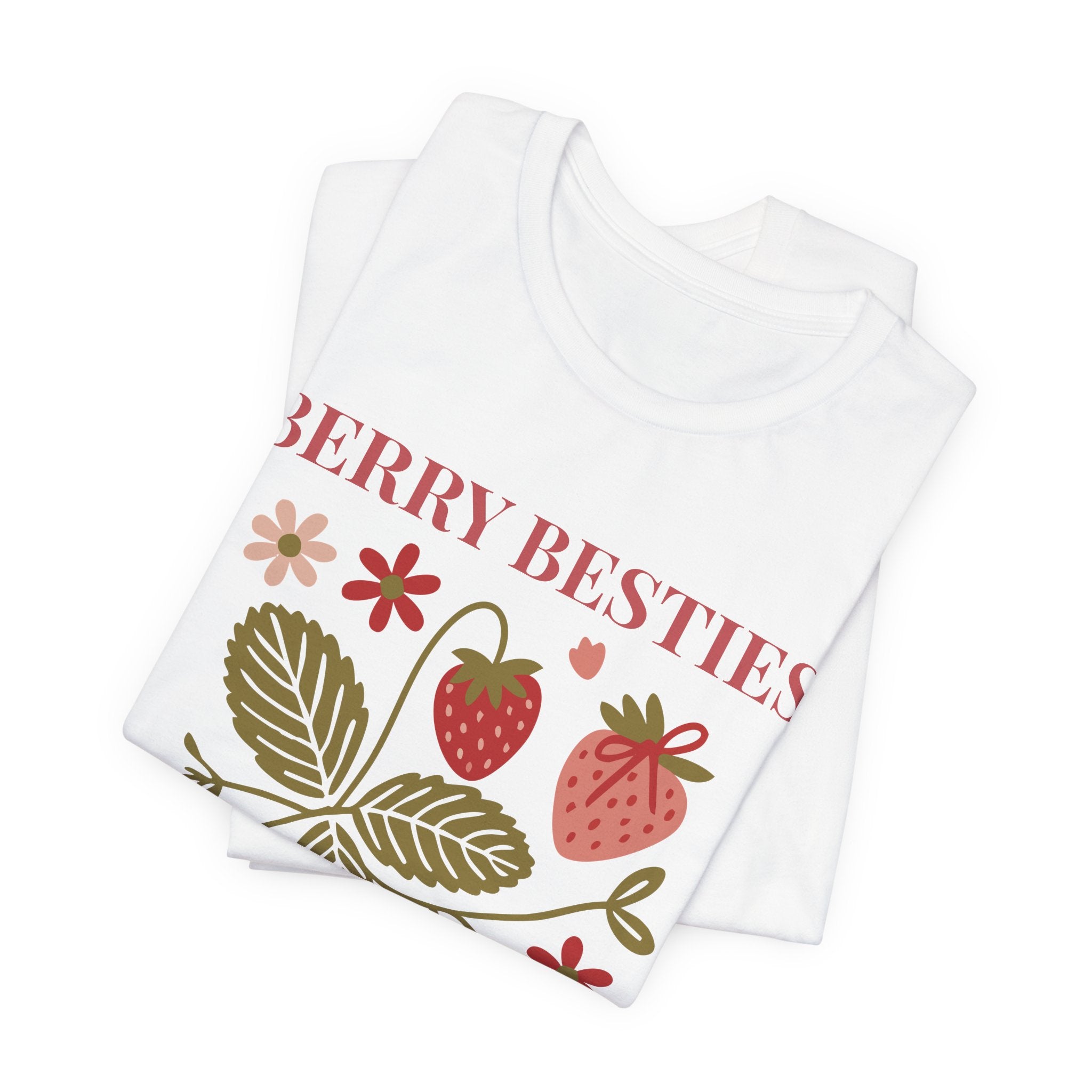 Berry Besties personalized tee worn casually in lifestyle setting