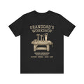 Personalized Granddad's Workshop T-Shirt with Grandkids' Names