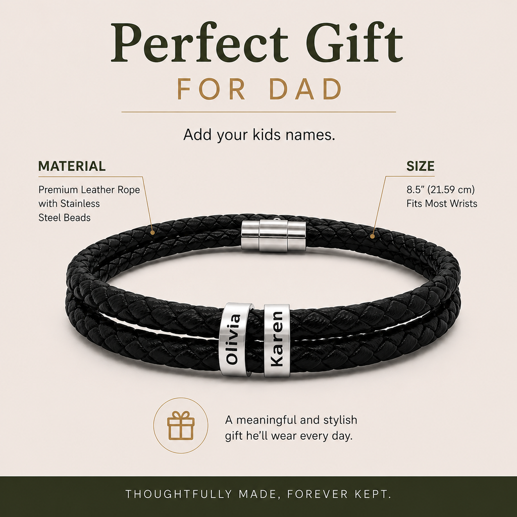 Twins leather bracelet worn on wrist in lifestyle setting