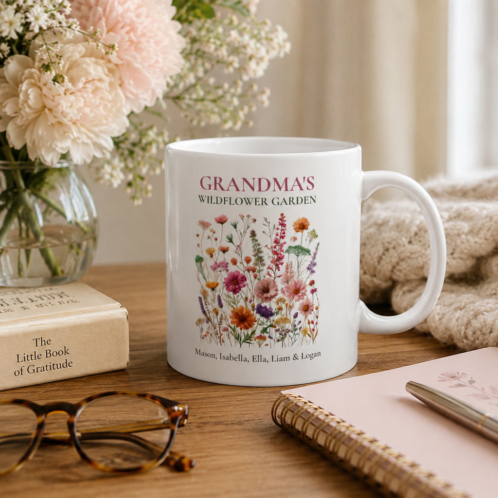 Grandma's Wildflower Garden Personalized Mug