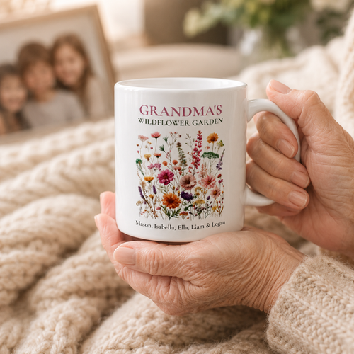 Grandma's Wildflower Garden Personalized Mug
