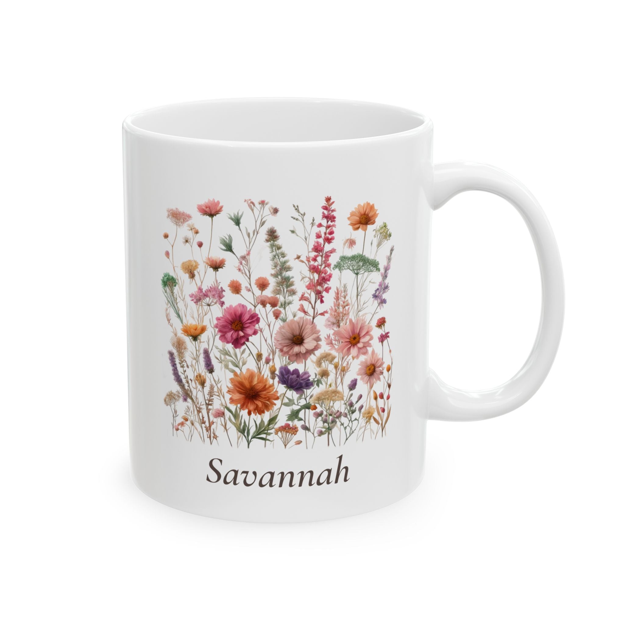 Personalized Wildflower Mug with Name