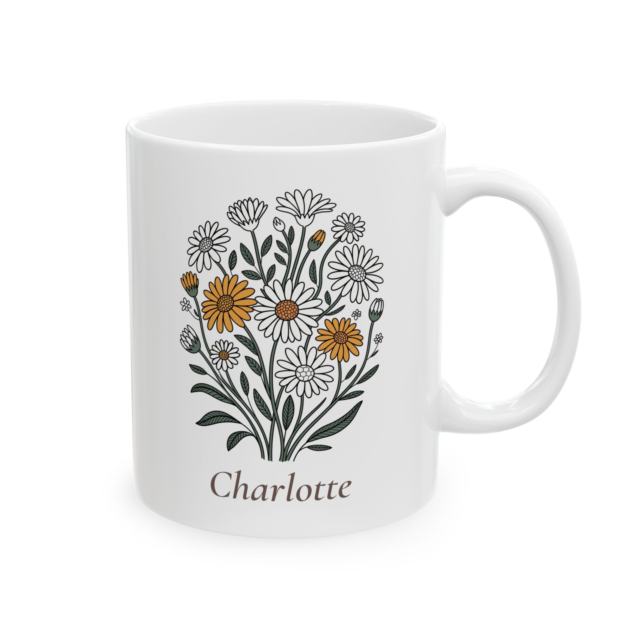 Personalized Daisy Mug with Name