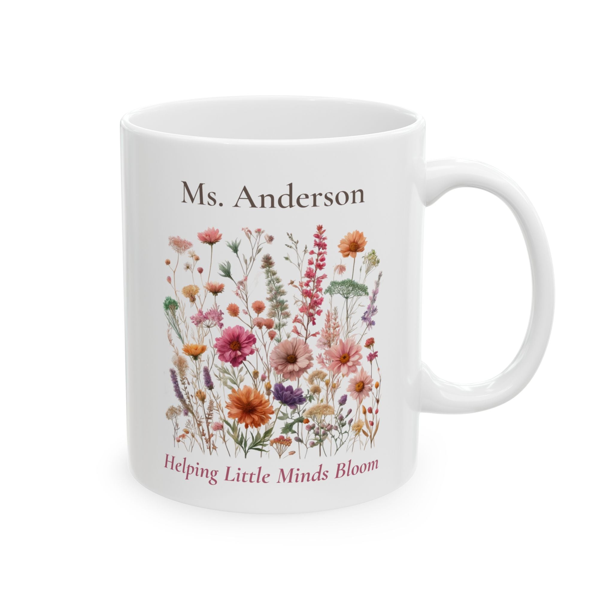 Teacher Personalized Mug - Helping Little Minds Bloom
