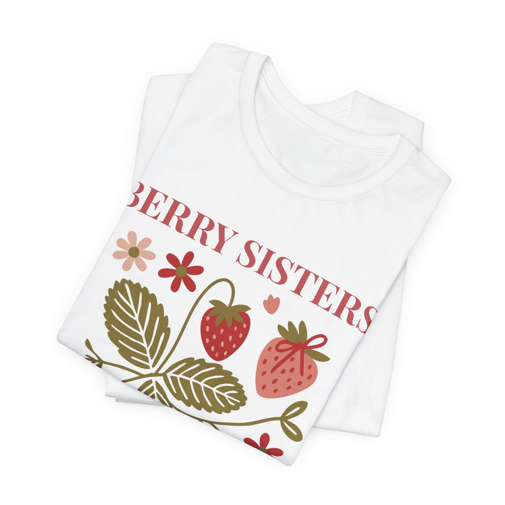Berry Sisters personalized tee worn casually in lifestyle setting