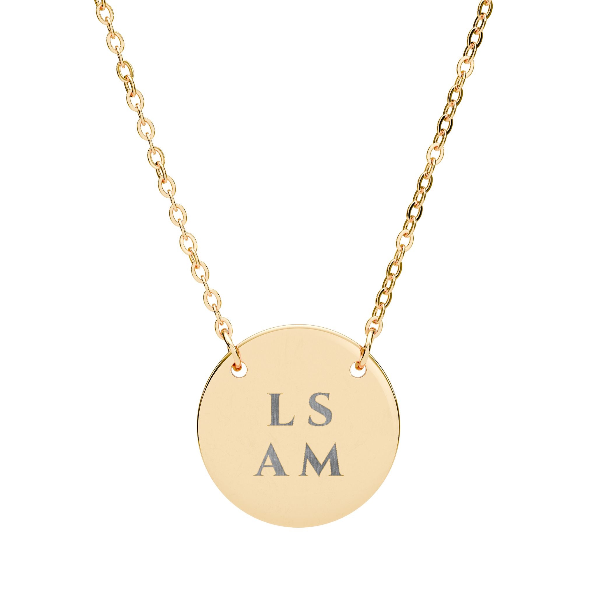 Personalized Engraved Name Circle Necklace
