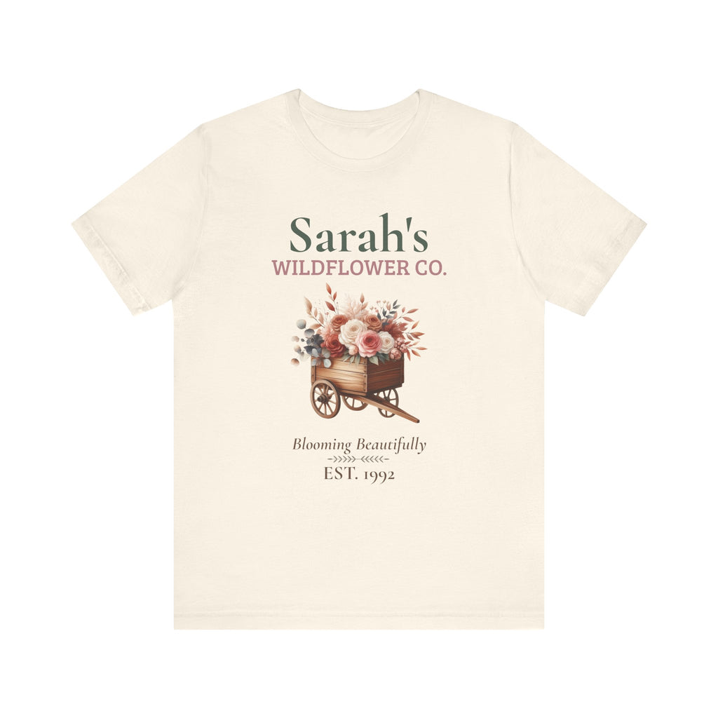 Personalized Wildflower Co. Birthday T-Shirt with Name & Year
