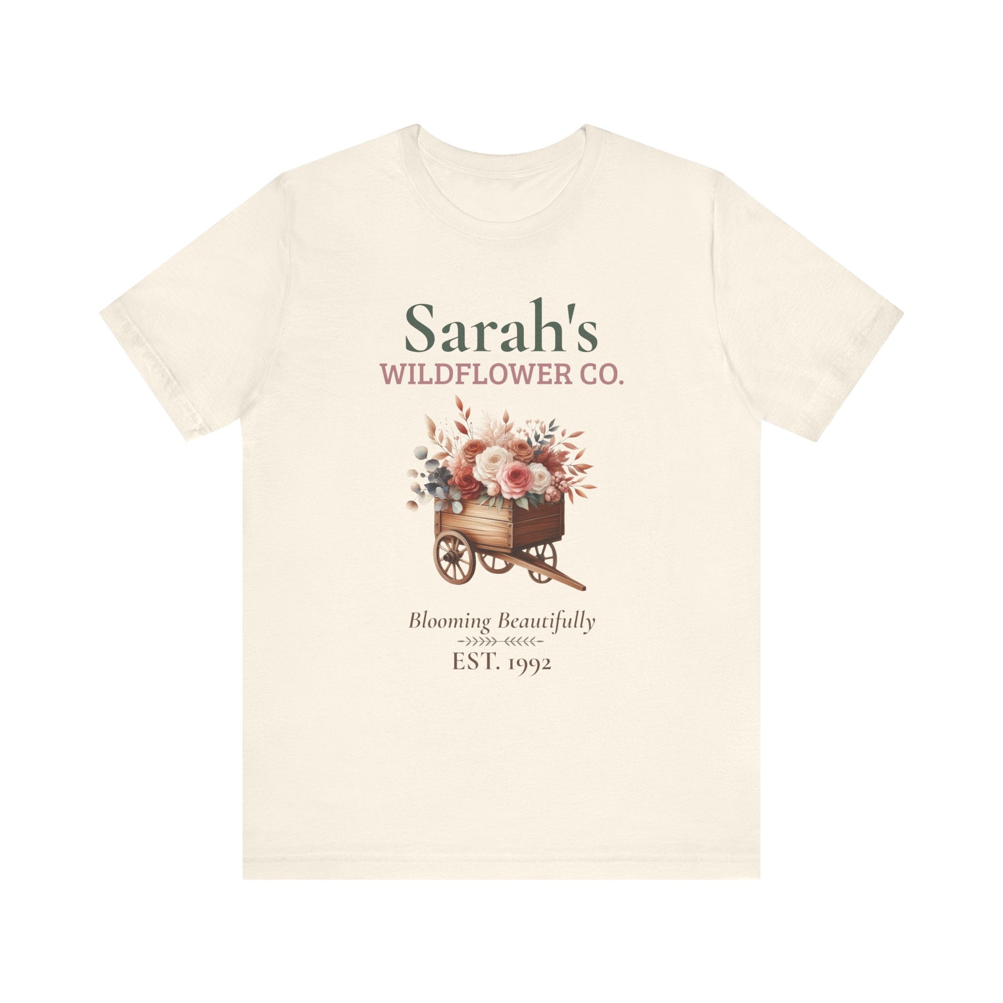 Personalized Wildflower Co. Birthday T-Shirt with Name & Year