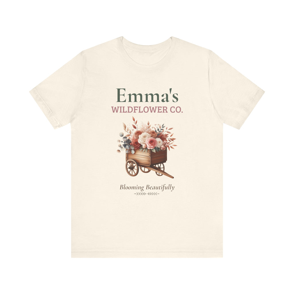 Personalized Wildflower Co. T-Shirt with Custom Name