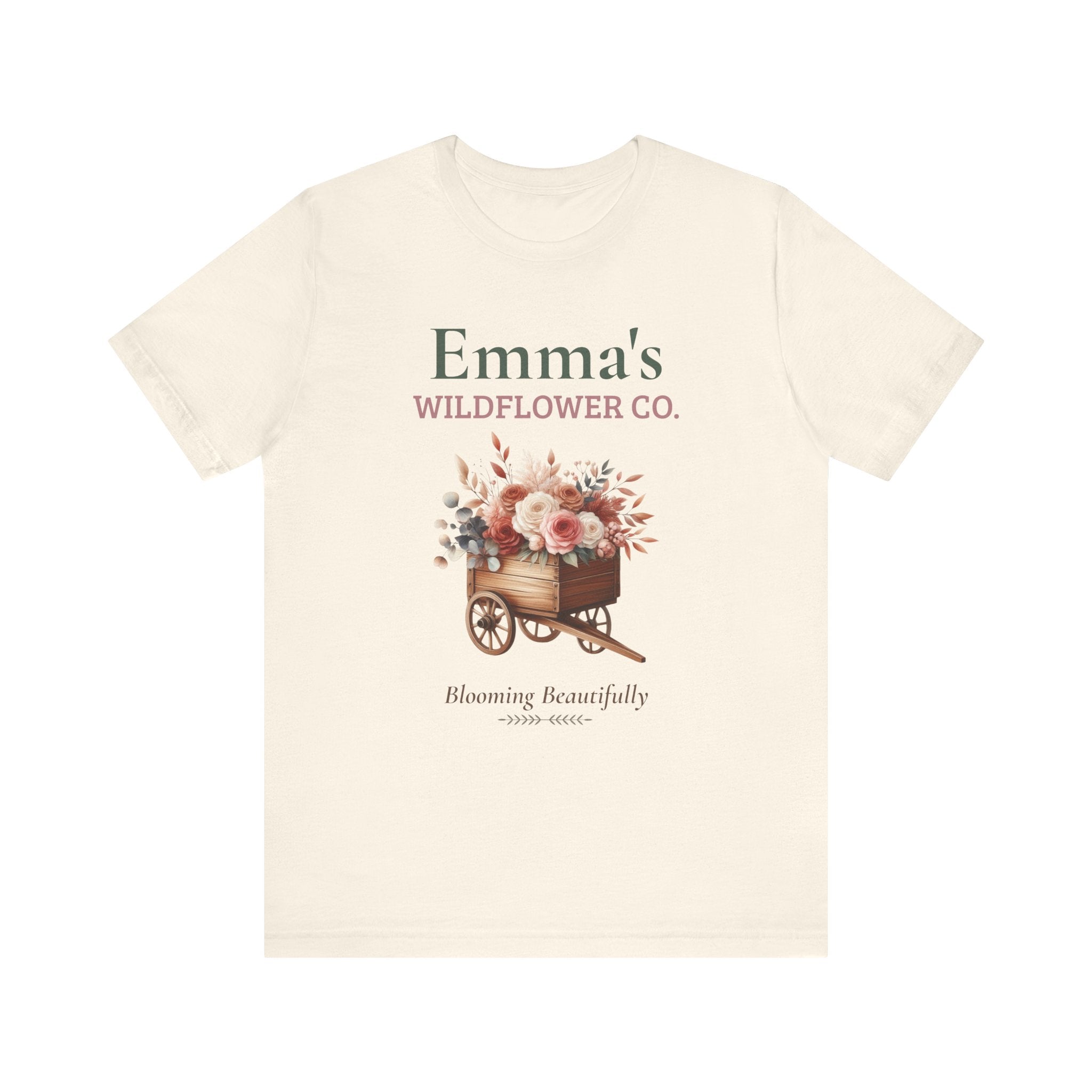 Personalized Wildflower Co. T-Shirt with Custom Name