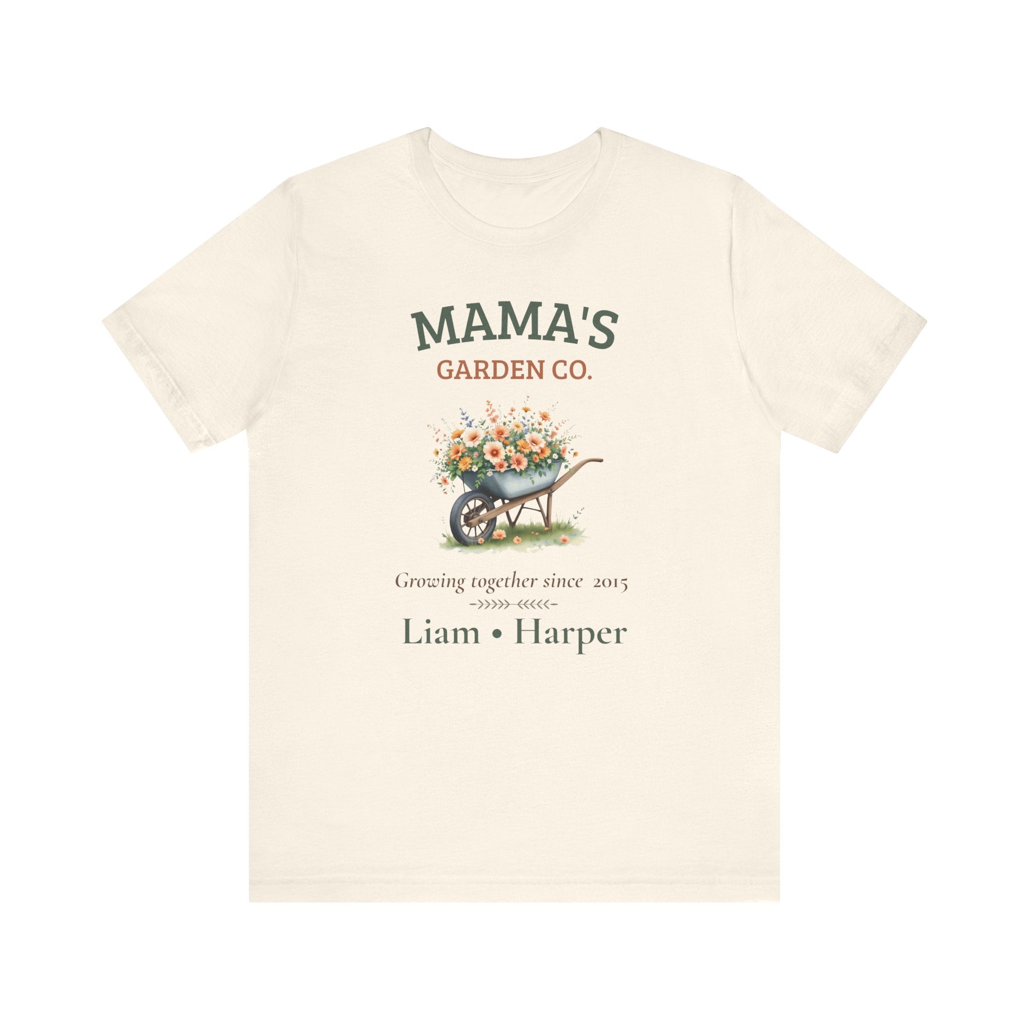 Personalized Mama's Garden Co. T-Shirt with Kids' Names
