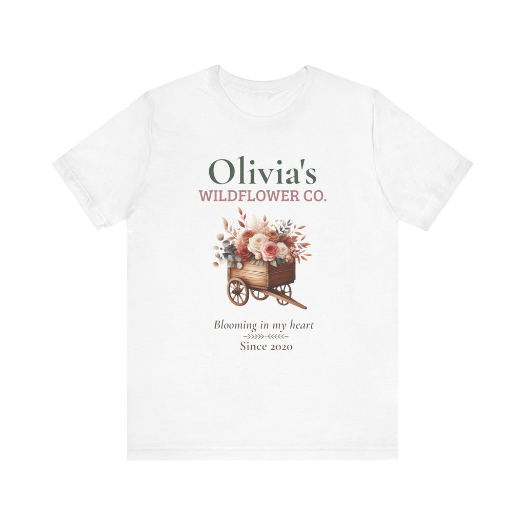 Personalized Wildflower Co. 'Blooming in My Heart' T-Shirt