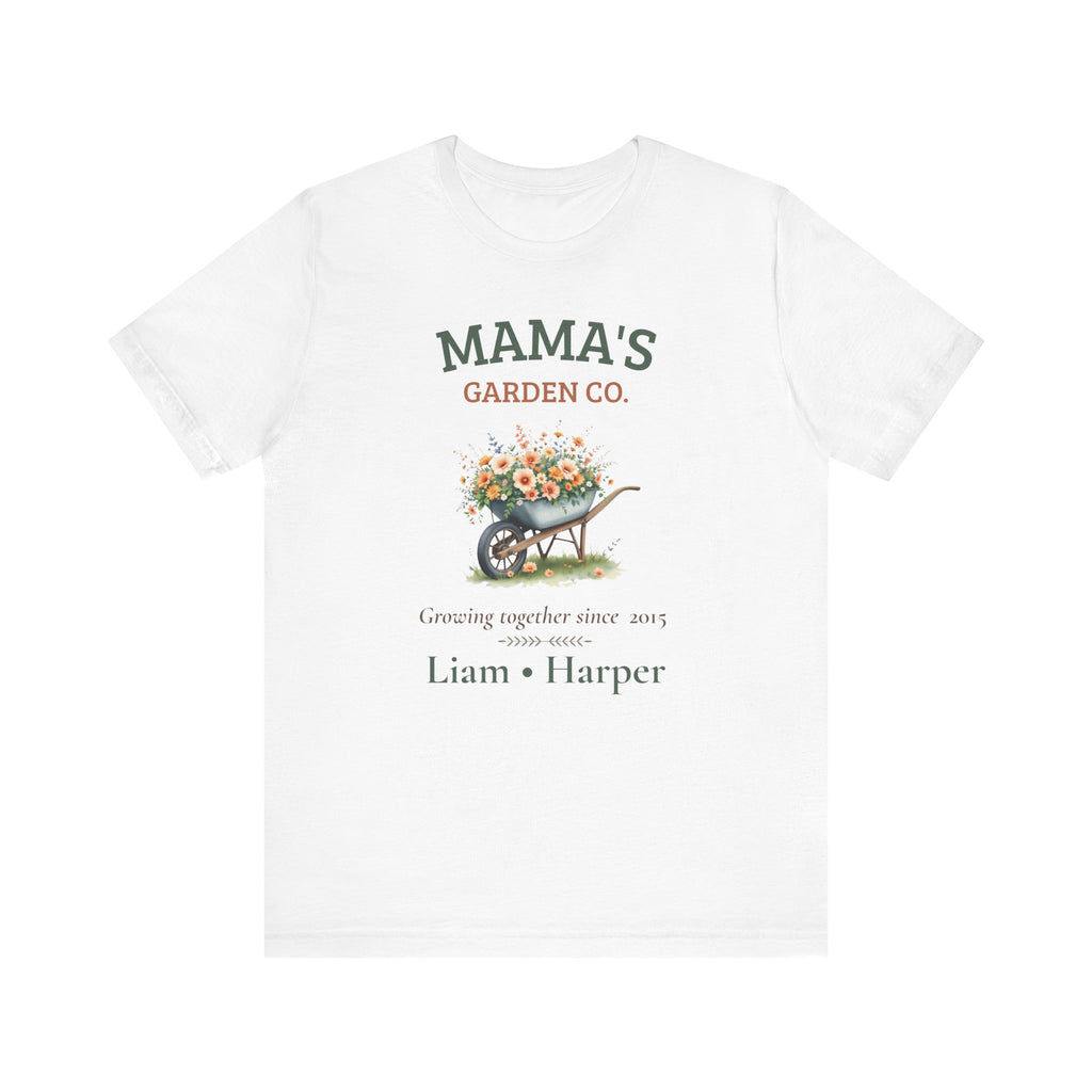 Personalized Mama's Garden Co. T-Shirt with Kids' Names