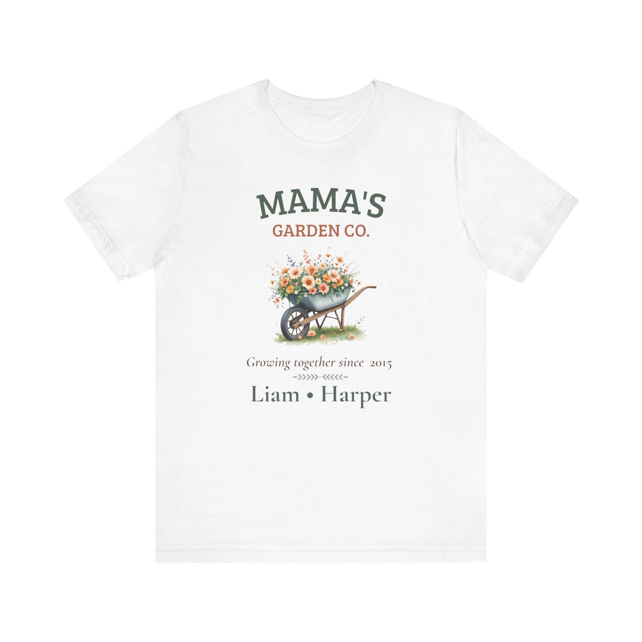 Personalized Mama's Garden Co. T-Shirt with Kids' Names
