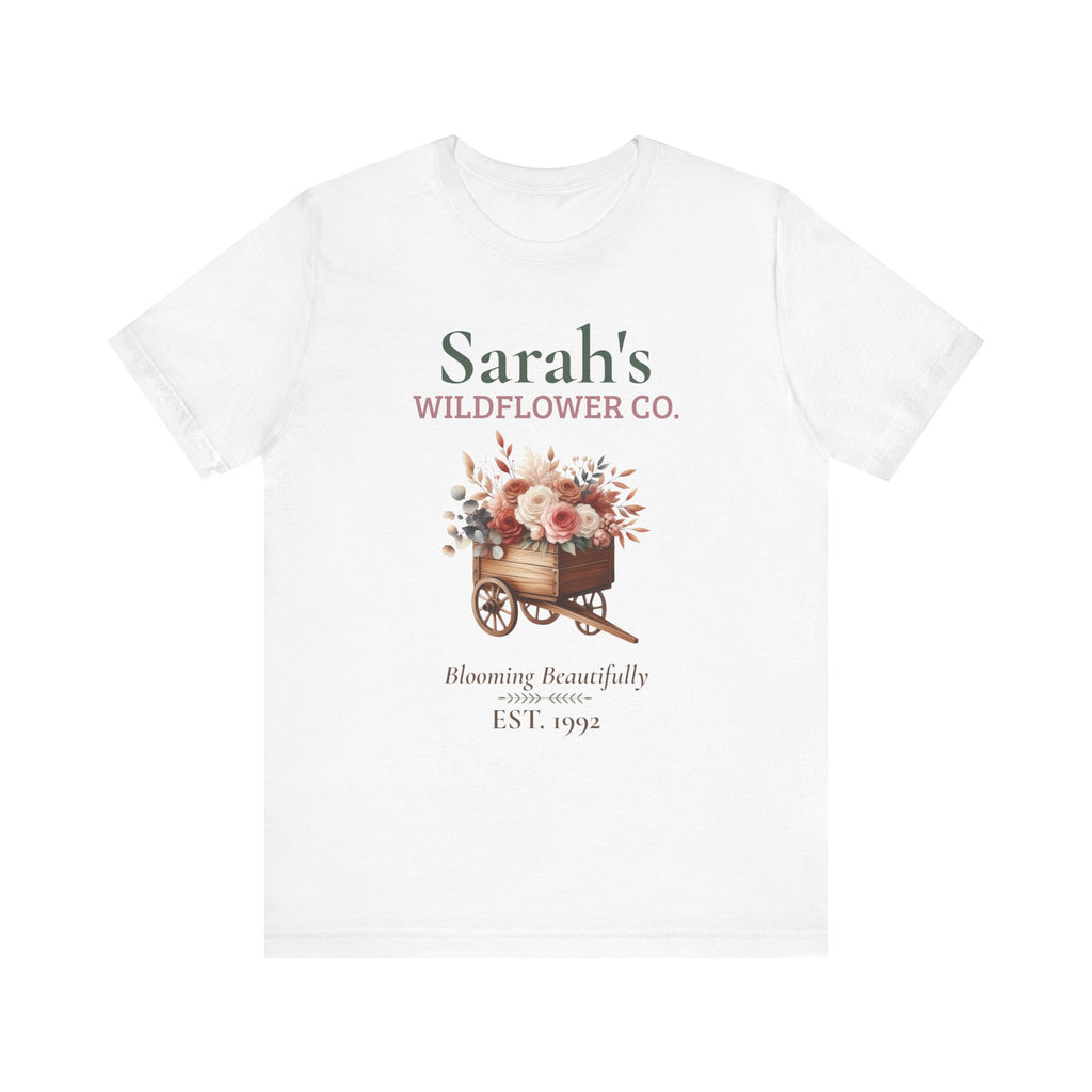 Personalized Wildflower Co. Birthday T-Shirt with Name & Year