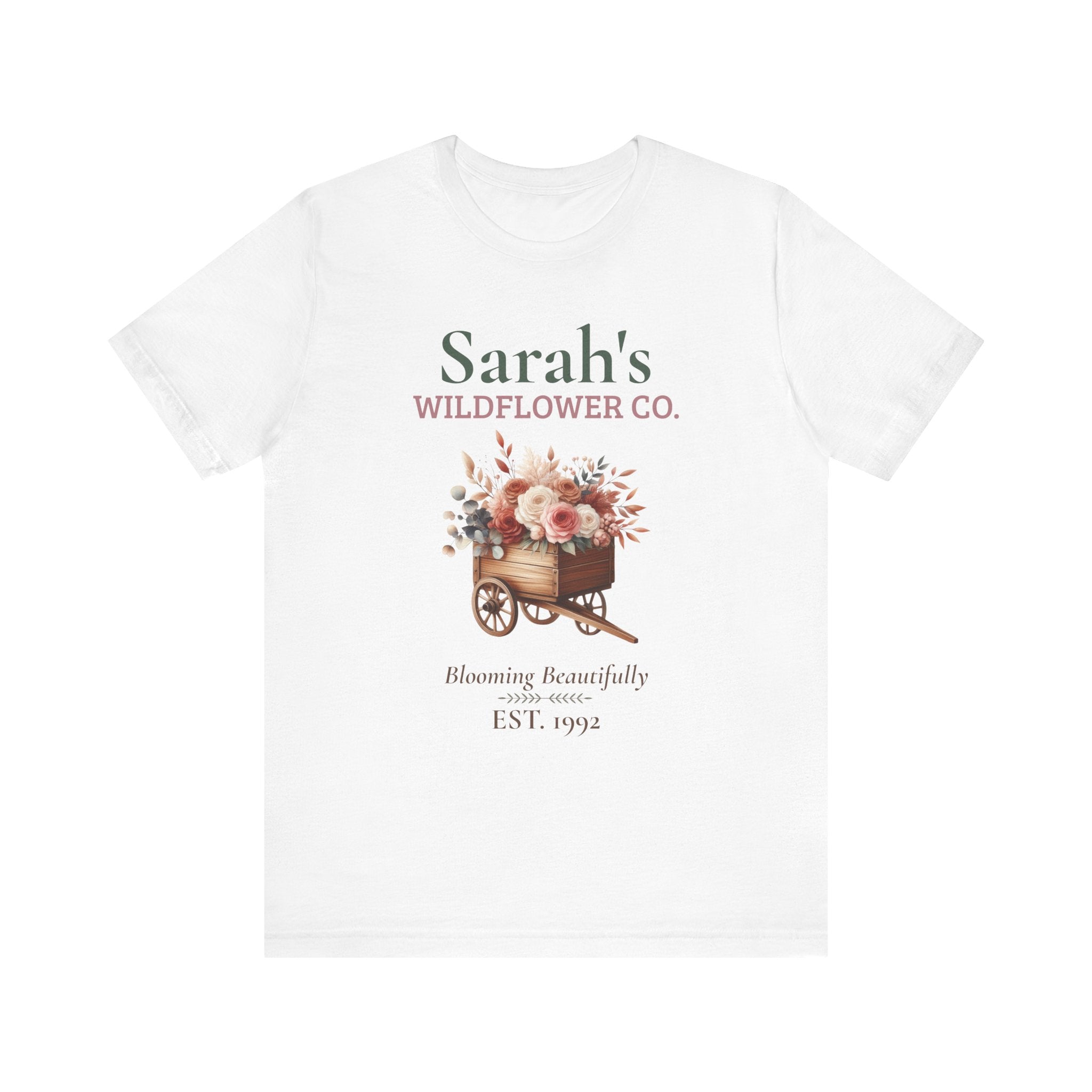 Personalized Wildflower Co. Birthday T-Shirt with Name & Year