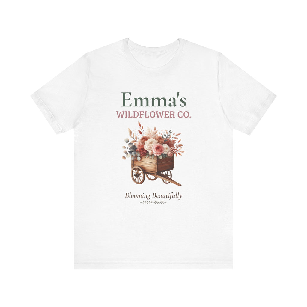 Personalized Wildflower Co. T-Shirt with Custom Name