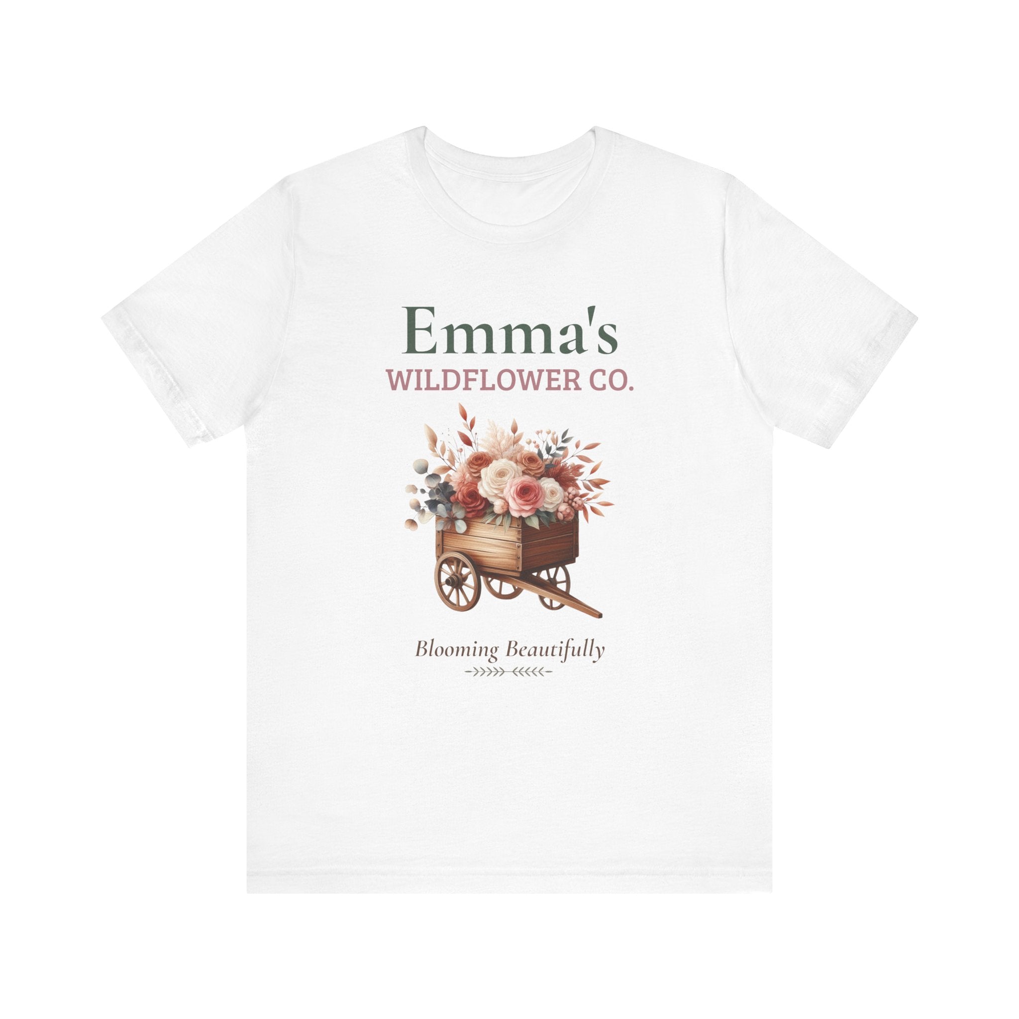 Personalized Wildflower Co. T-Shirt with Custom Name