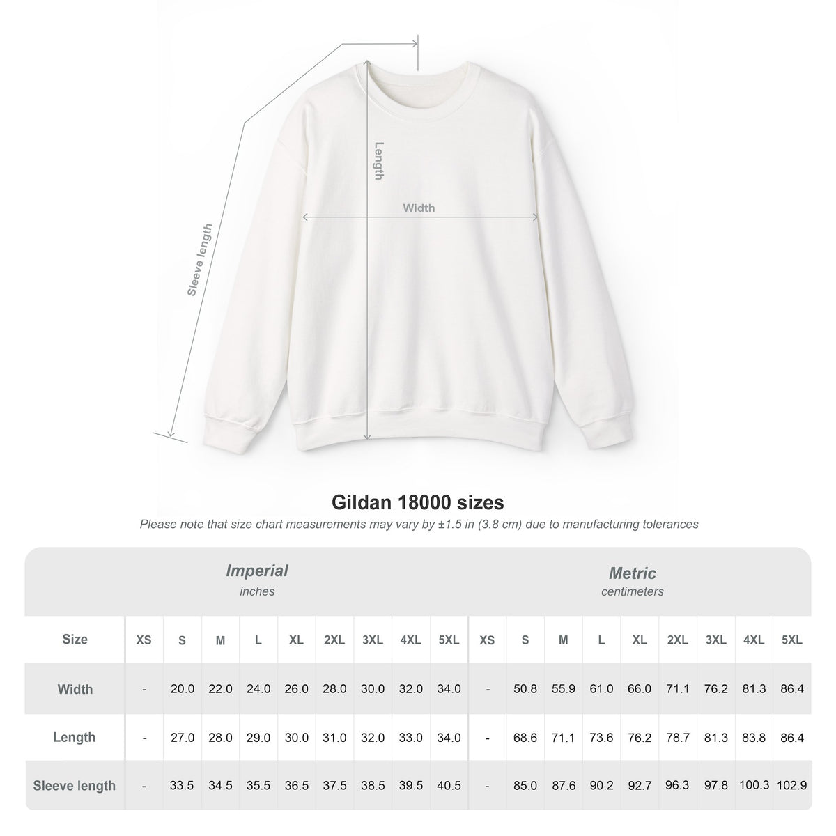 Cozy Season family sweatshirt size chart and fit reference