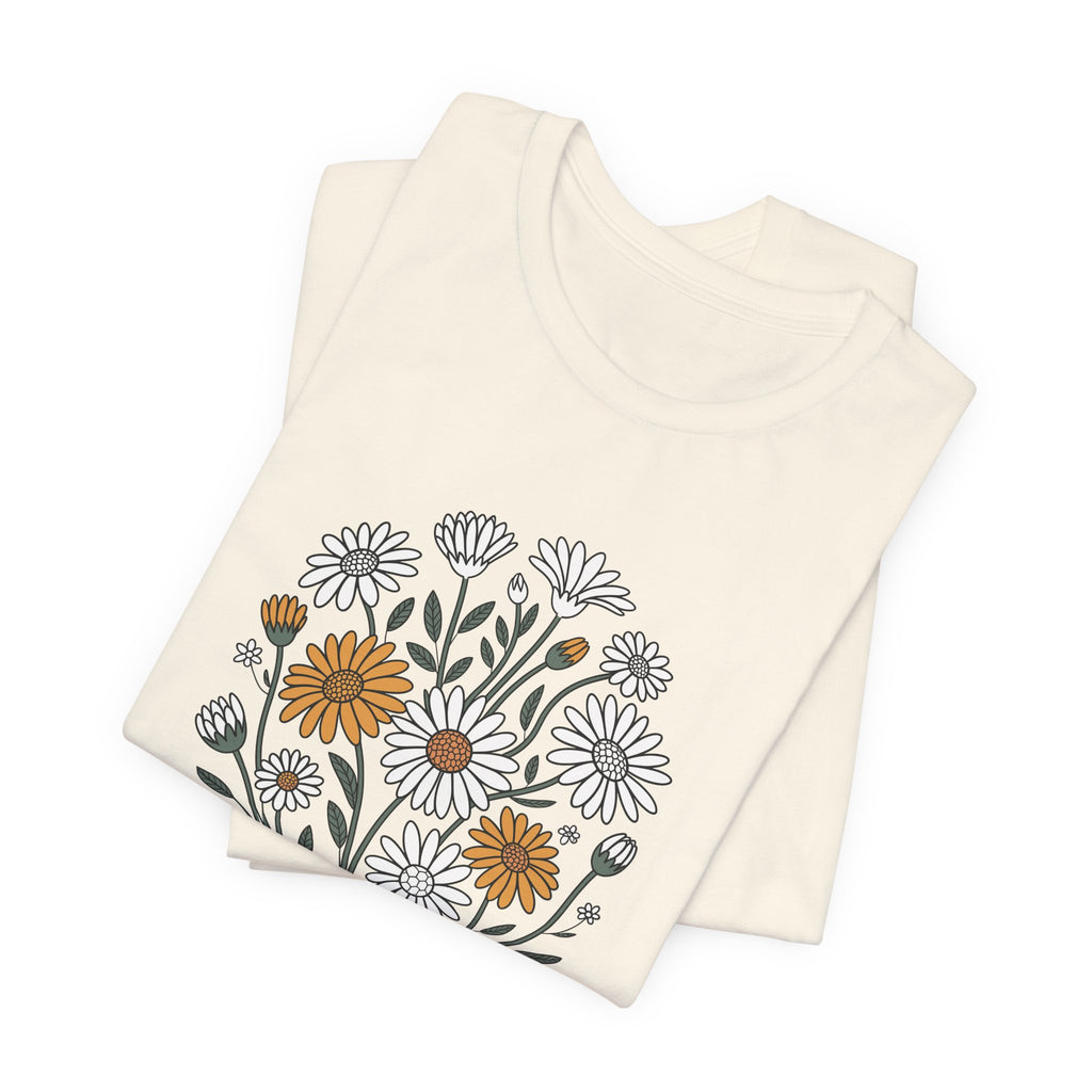 Daisy bouquet t-shirt design placement guide