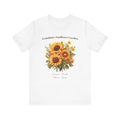 Grandma's Sunflower Garden personalized t-shirt shown folded flat