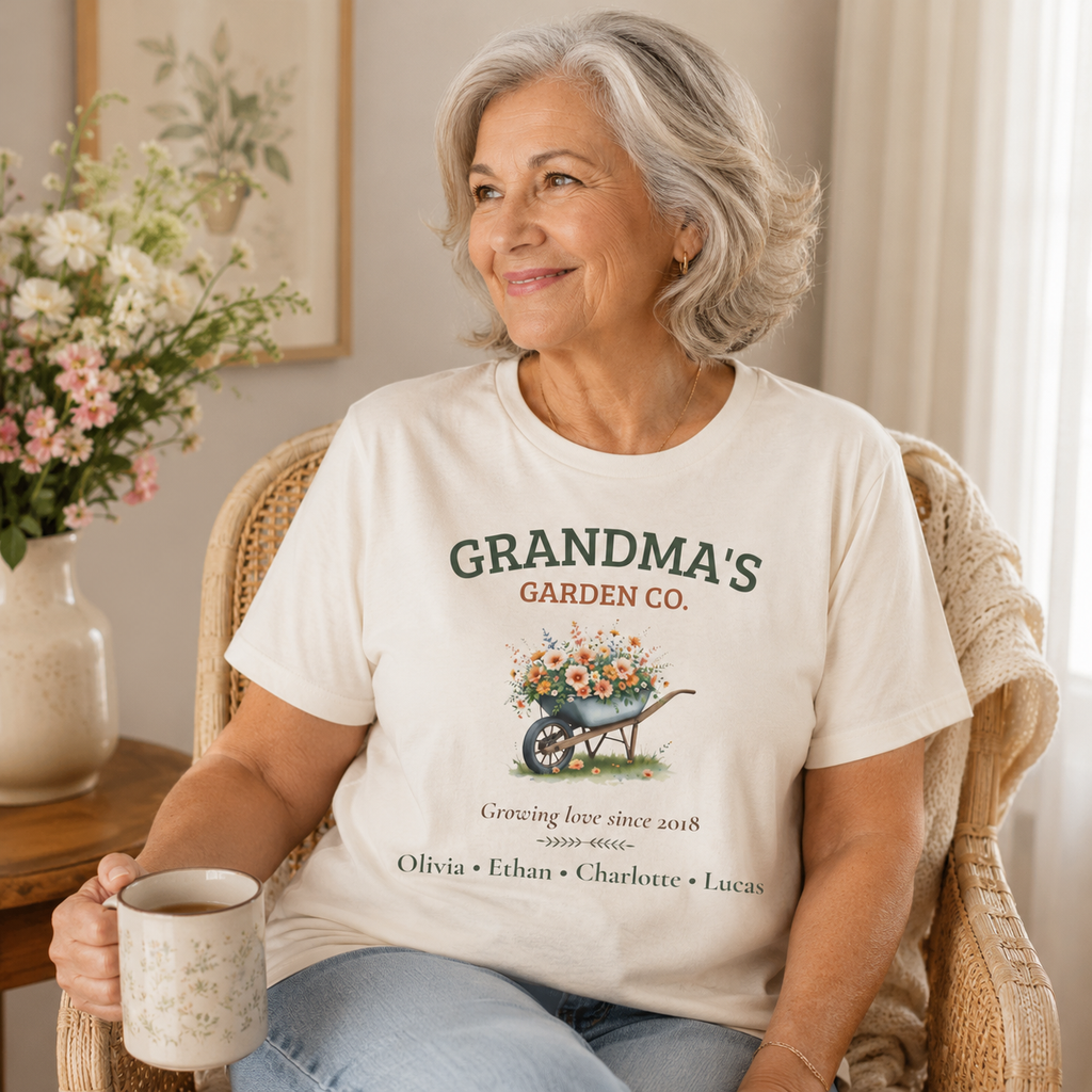 Grandma's Garden Co. t-shirt size and fit guide