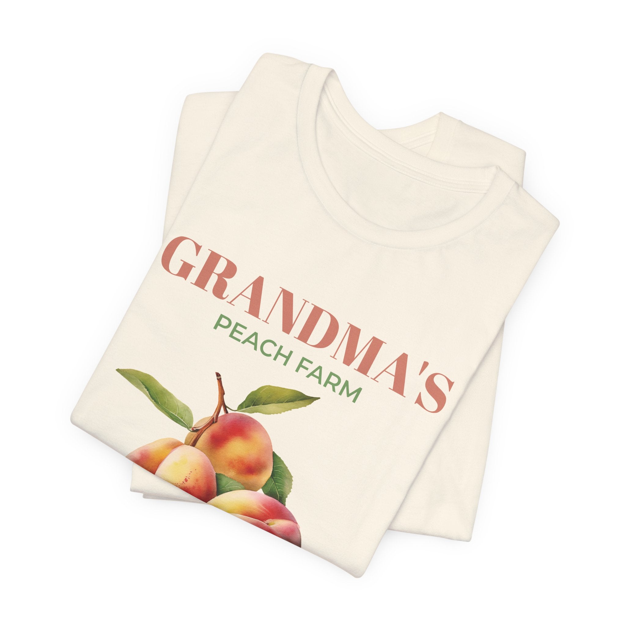 Grandma's Peach Farm personalized tee shown in an alternate color