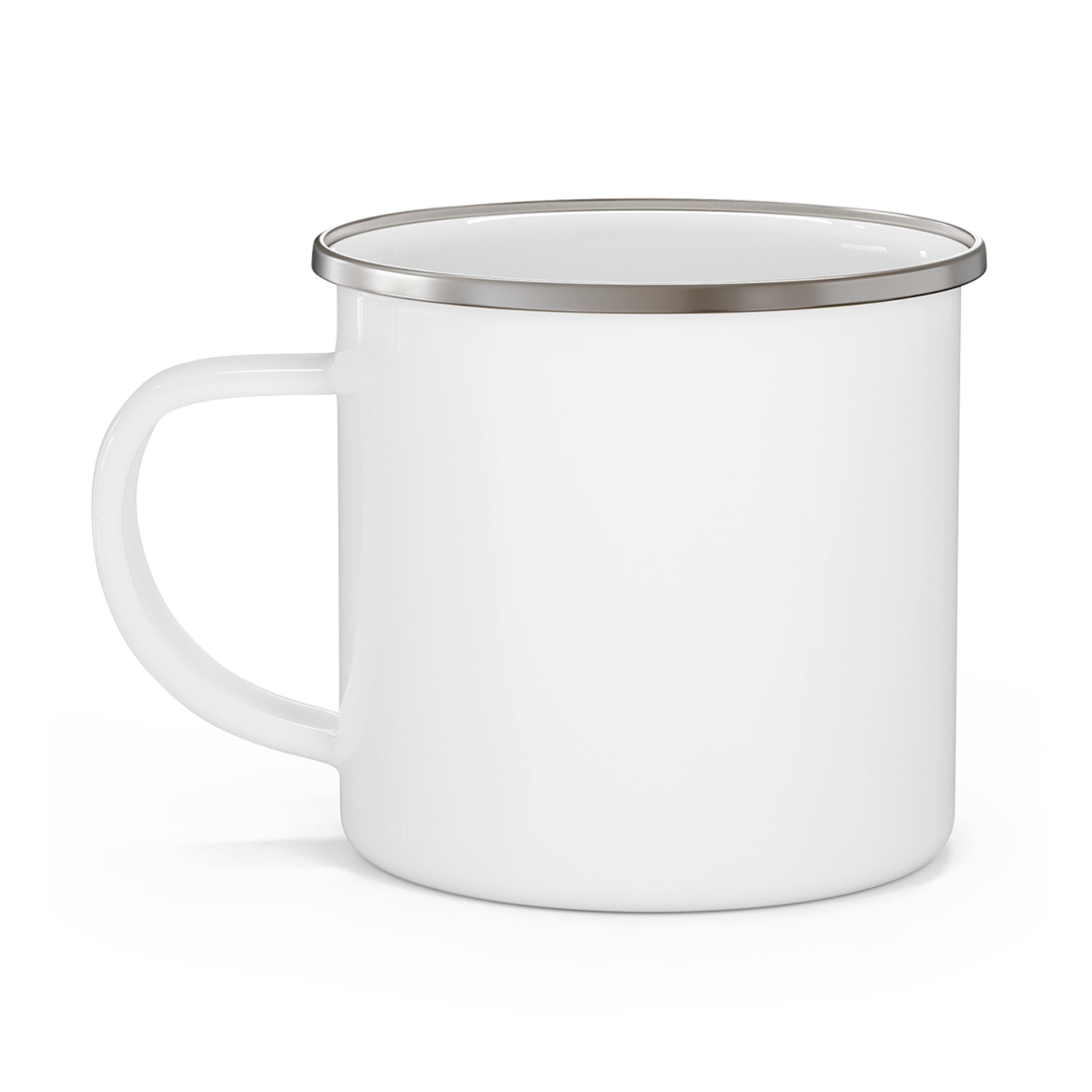 Grill Master Dad mug size reference, 12 oz enamel camping mug