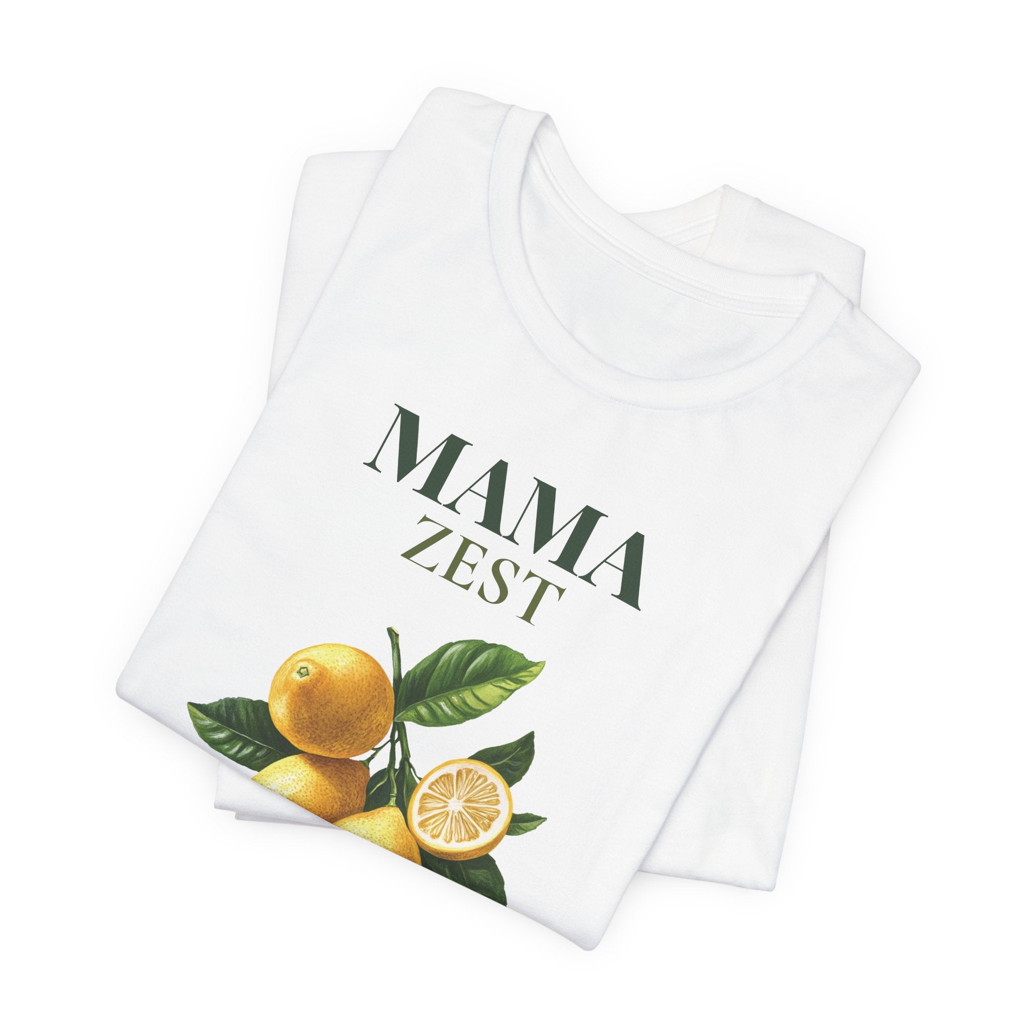 Close-up of the Mama Zest lemon print design