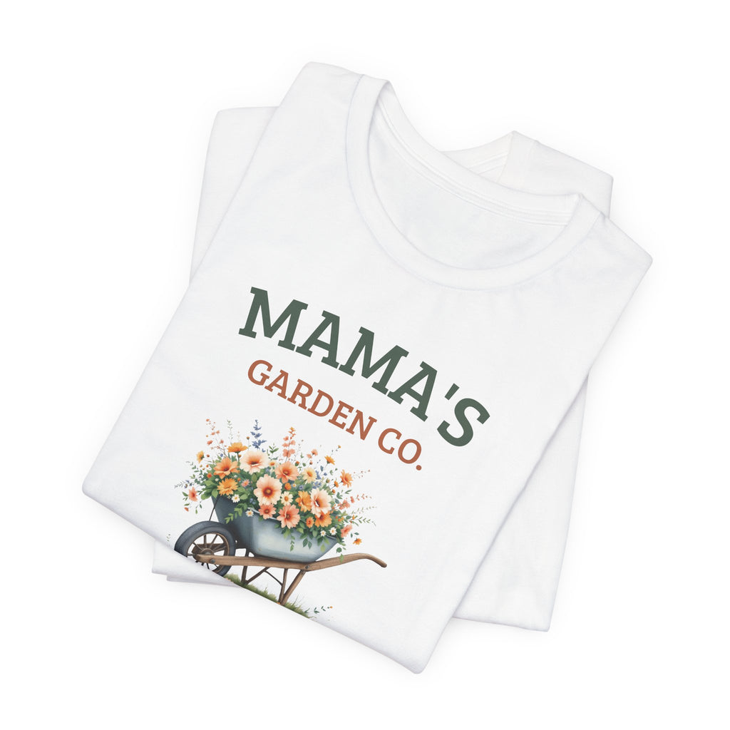 Mama's Garden Co. personalized tee shown on a model