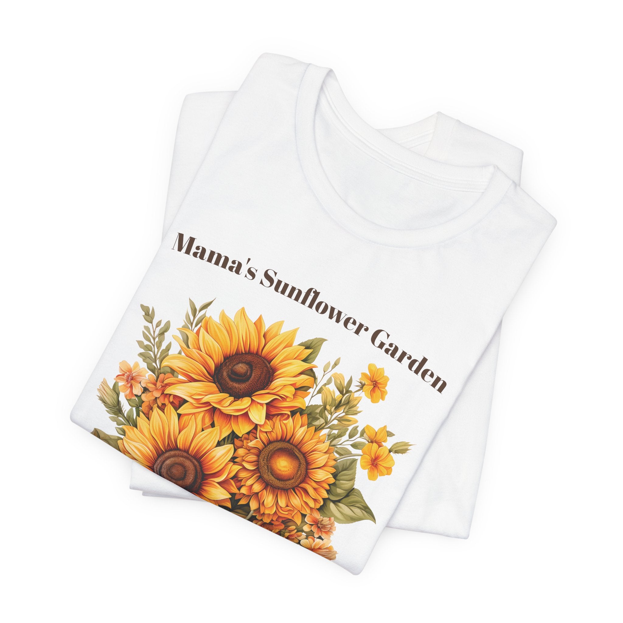 Mama's Sunflower Garden personalized tee shown in an alternate color