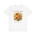 Mama's Sunflower Garden personalized t-shirt shown folded flat