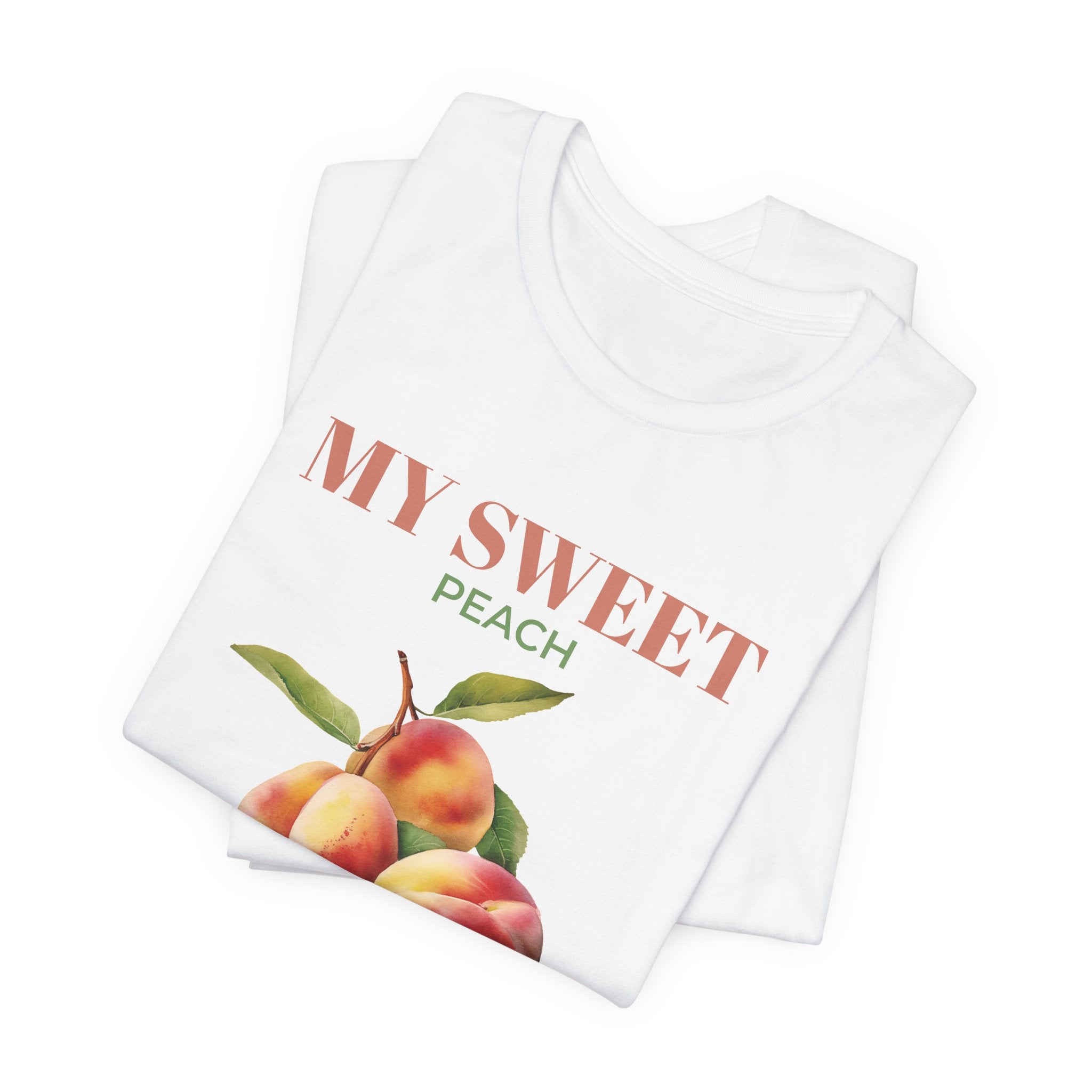 My Sweet Peach cotton t-shirt styled in a cozy home setting