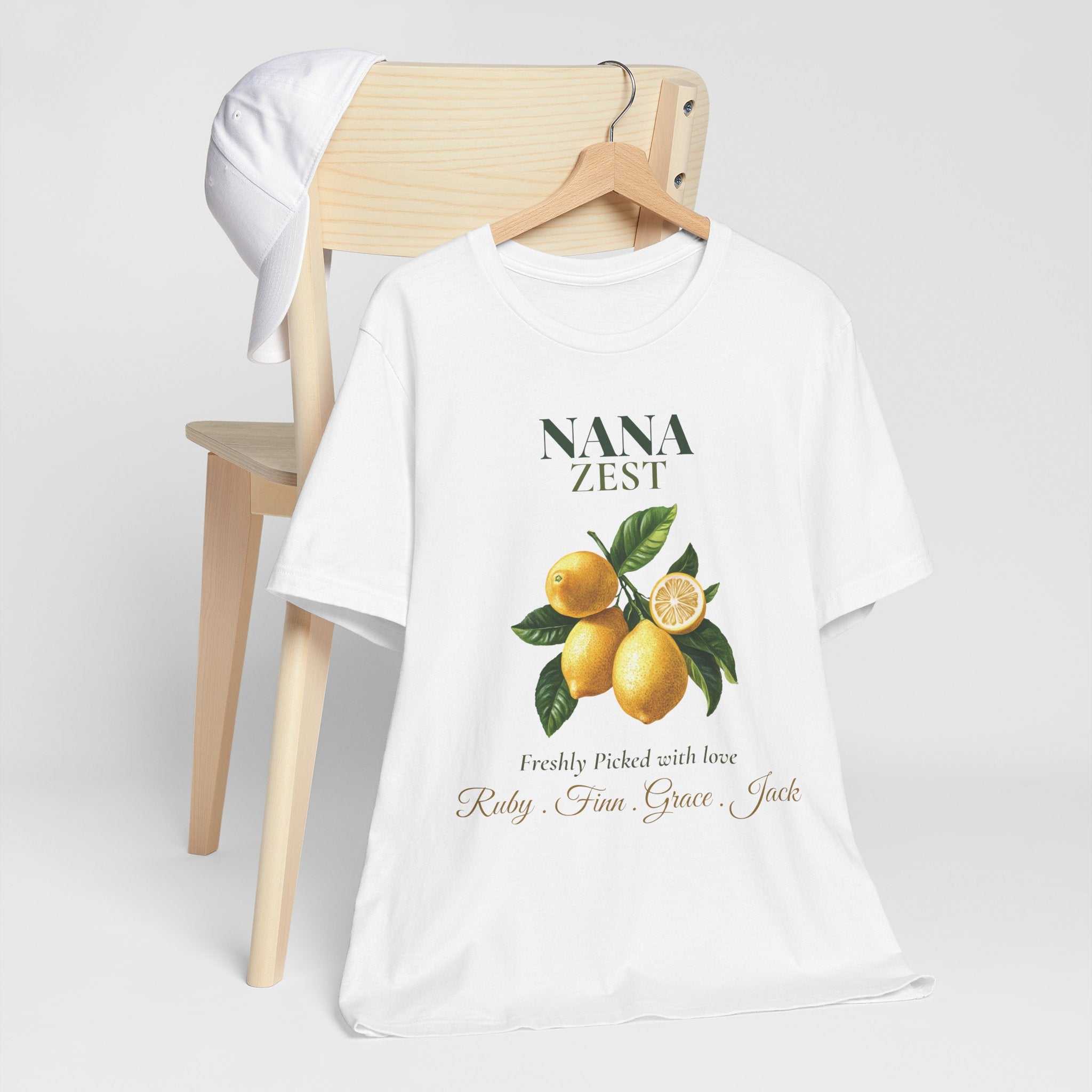 Nana Zest cotton t-shirt styled in a cozy home setting