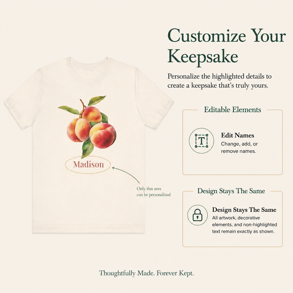 Peach t-shirt neckline and collar detail