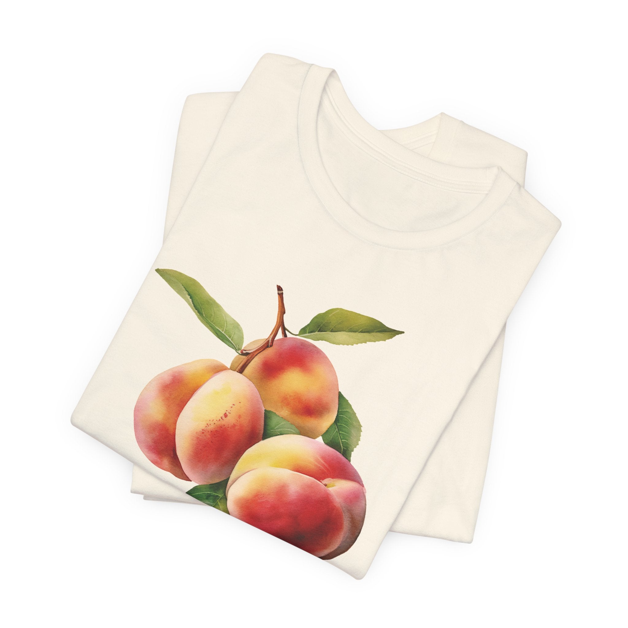Peach t-shirt design placement guide