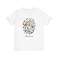 Daisy bouquet personalized white t-shirt with custom name