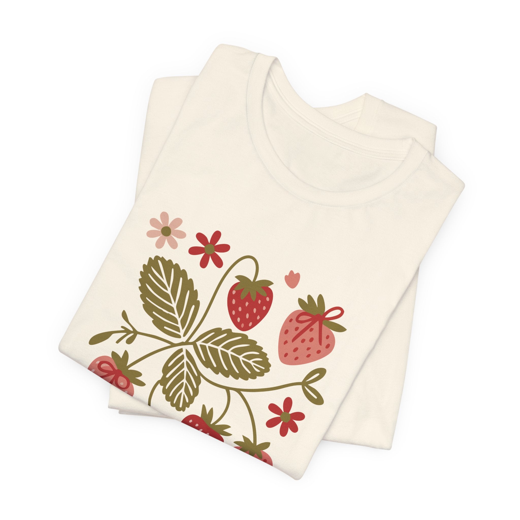 Strawberry blossom t-shirt design placement guide
