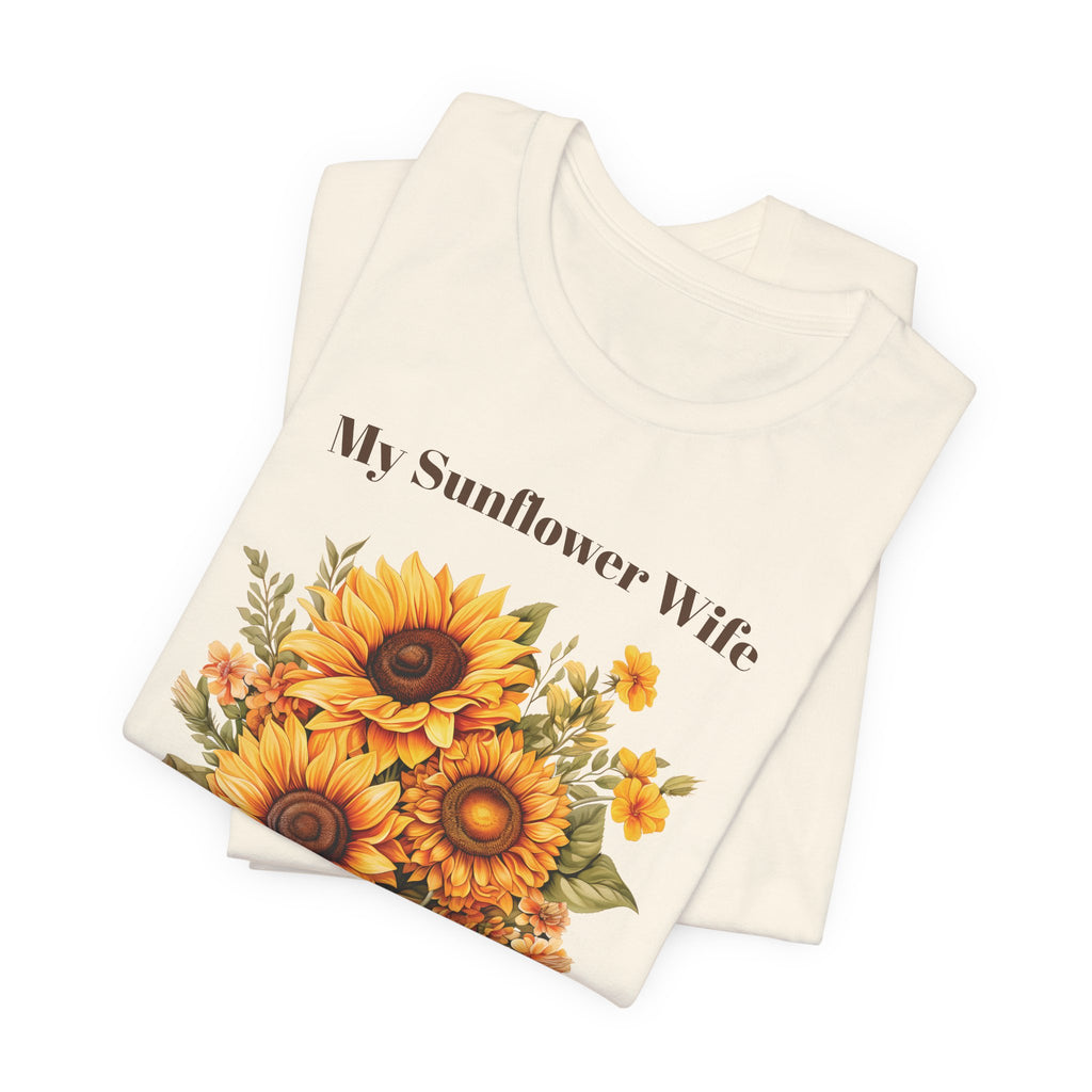 My Sunflower Wife personalized tee shown in an alternate color