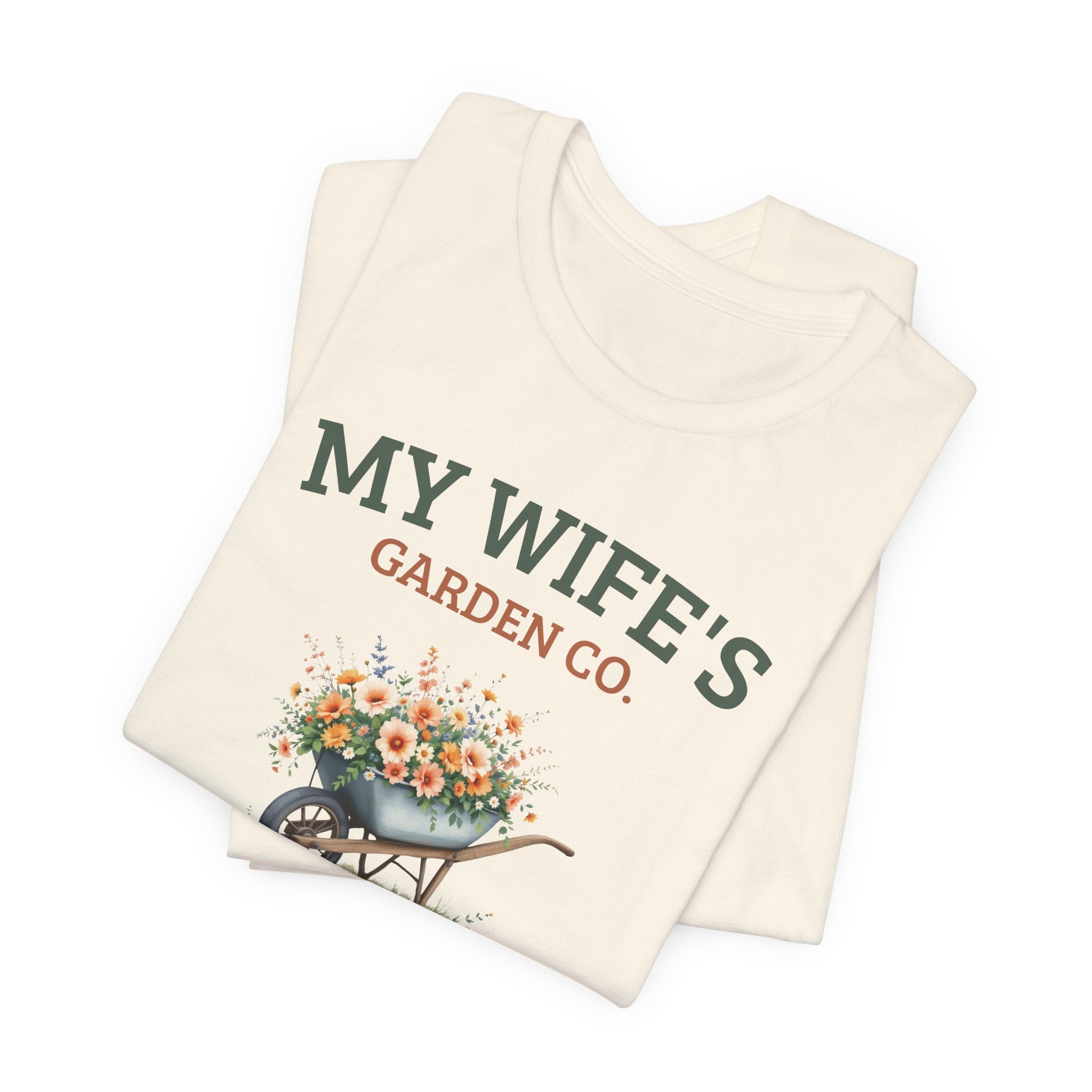 My Wife's Garden Co. personalized tee shown in an alternate color