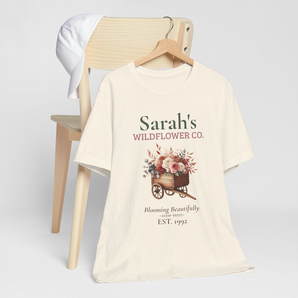 Wildflower Co. personalized tee shown in an alternate color