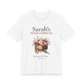 Personalized Wildflower Co. t-shirt reading 'My Favorite Flower' with a custom name and floral cart design